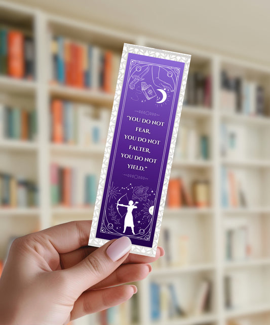 You do not fear, You do not Falter, You do not yield - Aluminium Bookmark