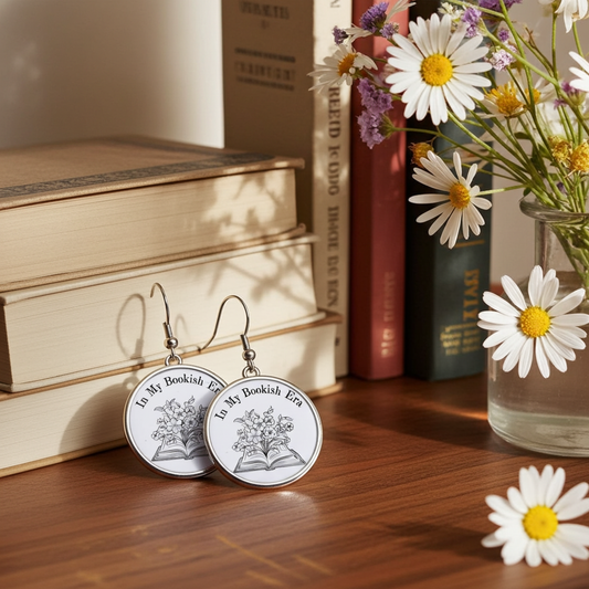 In My Bookish Era - Round Drop Earrings