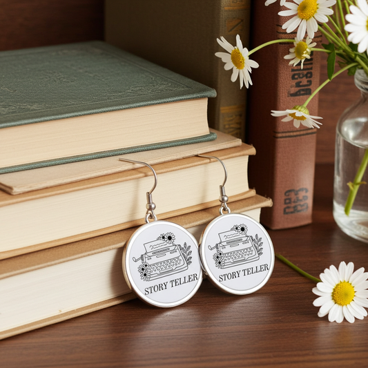Story Teller - Round Drop Earrings