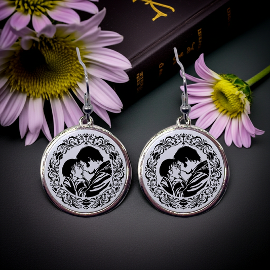 Elizabeth & Mr Darcy - Round Drop Earrings